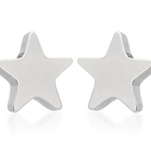 Titanium star stud earrings